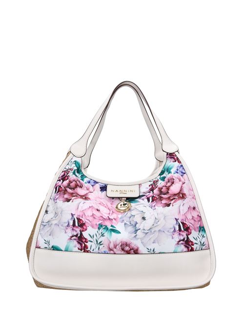 Borsa in tessuto e rafia NANNINI | 18535EOFF WHITE